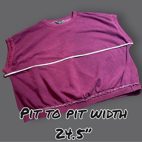 EUC (worn once) DIP Sweatshirt Muscle T-Shirt in Merlot Red. Size XS 🏋️‍♂️ - Picture 4 of 7